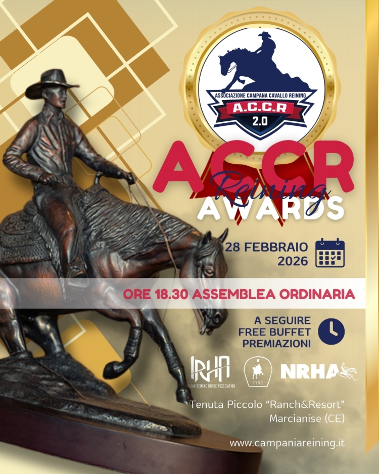 Assemblea Ordinaria dei soci ACCR 2026 e Premiazioni del Campionato ACCR-IRHA-FISE-NRHA 2025